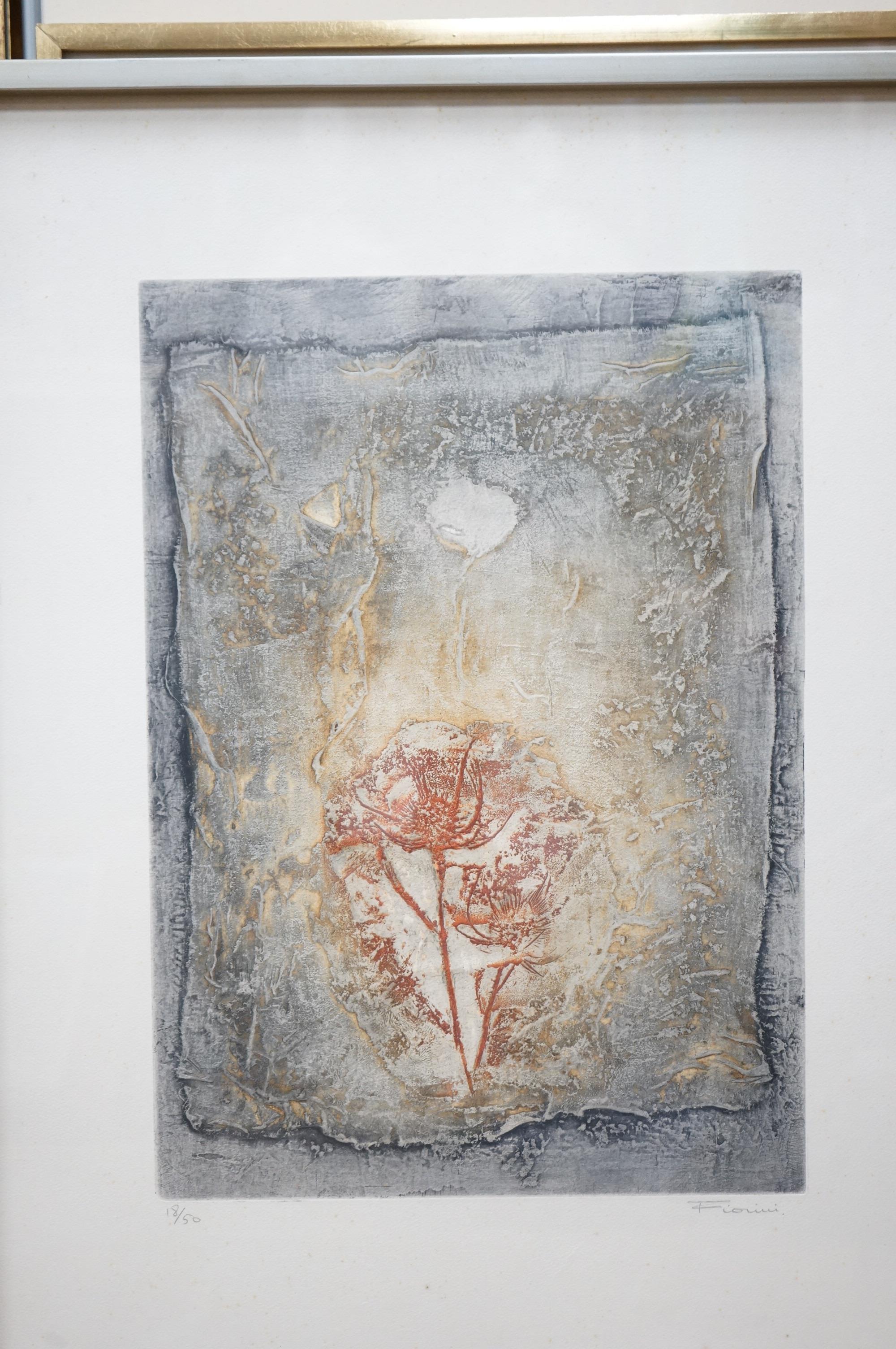 Marcel Fiorini (French, 1922-2008), two limited edition etchings with aquatint, Abstract compositions, each limited edition of 50, signed in pencil, 62 x 46cm